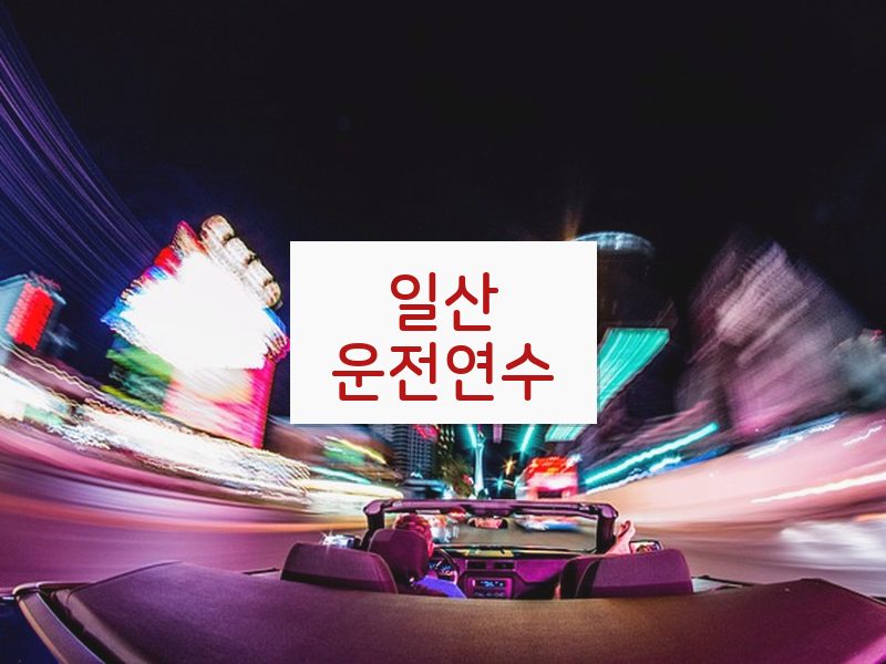 일산운전연수 후기
