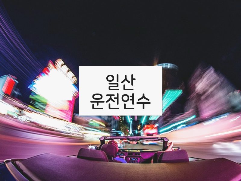 일산운전연수 후기